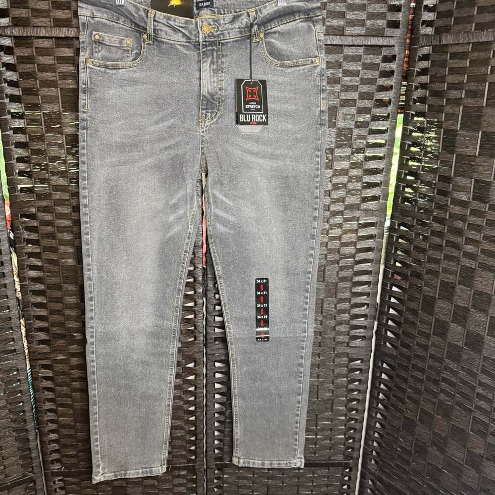 Blu Rock Denim Jeans in Grey NWT